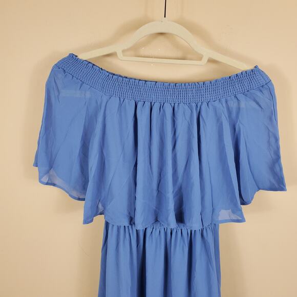 Show Me Your Mumu Hacienda Maxi Dress in Coastal Blue Women's Size S - Picture 3 of 12